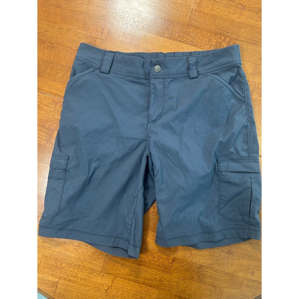 Duluth Trading Co Cargo Shorts Women 12 Blue Dry on the Fly Hiking Outdoor